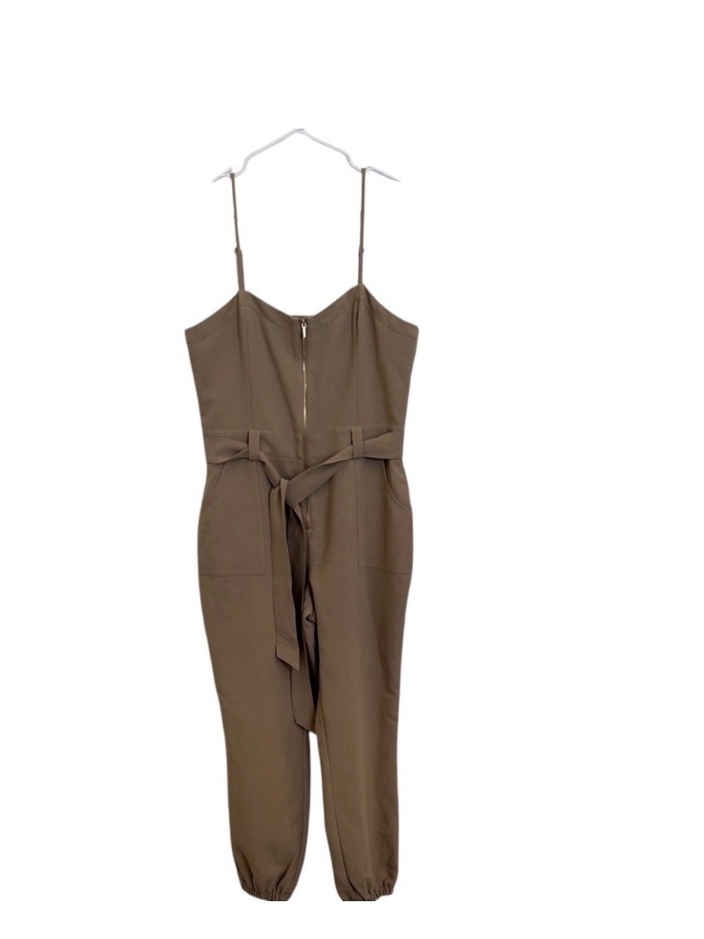 Bebe Zip Front Bustier Jumpsuit Size 8